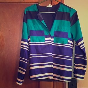 Long sleeve silence and noise blouse